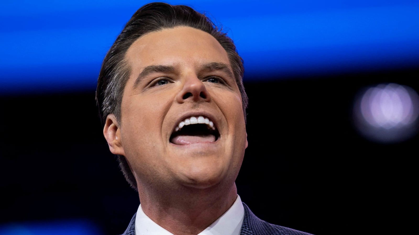Rep. Matt Gaetz (R-FL) speaks at the Conservative Political Action Conference (CPAC) at Gaylord National Convention Center in National Harbor, Maryland, March 3, 2023.