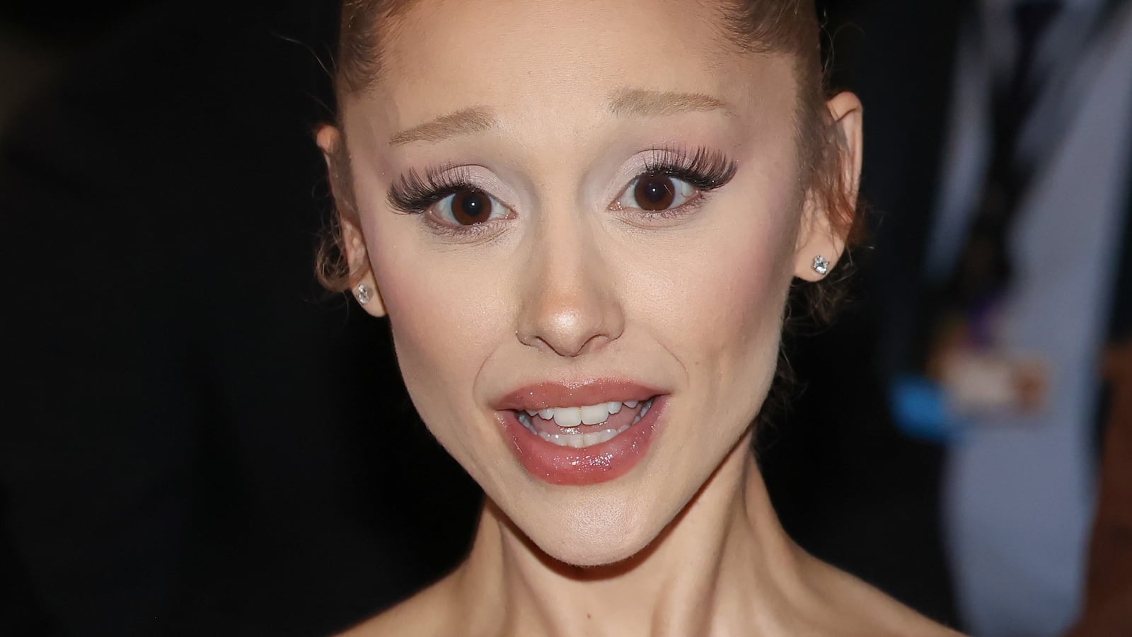 Ariana Grande is seen outside the Paris Opera