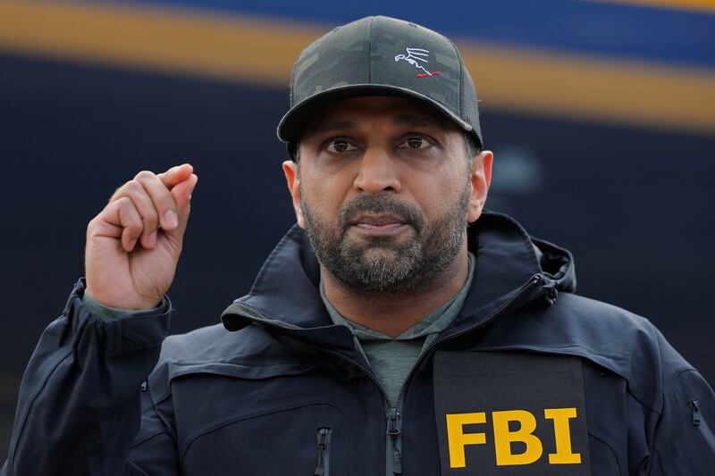 FBI Director Kash Patel announces the apprehension of Ryan Wedding, a former Canadian Olympic snowboarder who was on the FBI's Ten Most Wanted Fugitive list, during a press conference in Ontario, California, U.S., January 23, 2026.
