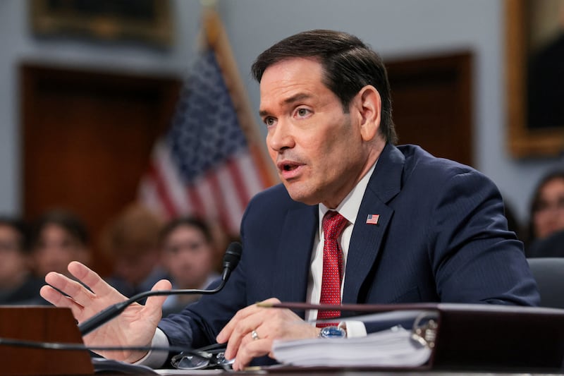 U.S. Secretary of State Marco Rubio testifies before a House Appropriations Subcommittee hearing on President Donald Trump's FY2027 budget request for the Department of State, on Capitol Hill in Washington, D.C.
