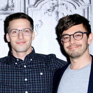 Akiva Schaffer, Andy Samberg and Jorma Taccone appear to  promote "Popstar: Never Stop Never Stopping"