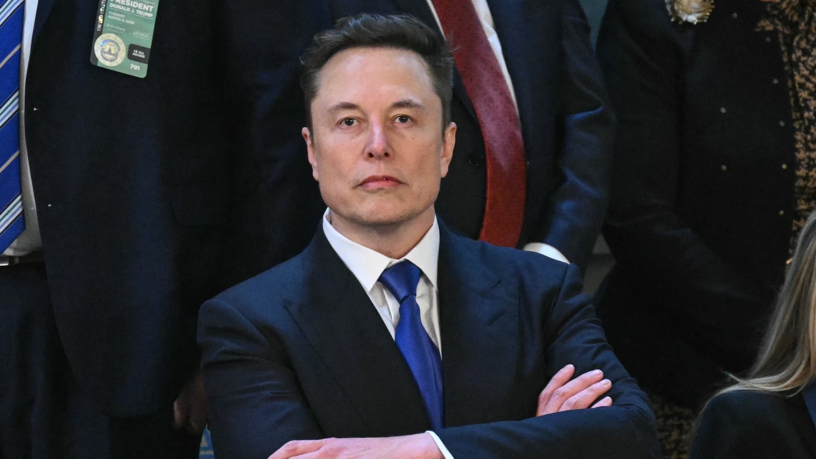 Elon Musk arrives for US President Donald Trump's address to a joint session of Congress in the House Chamber of the US Capitol in Washington, DC, on March 4, 2025.