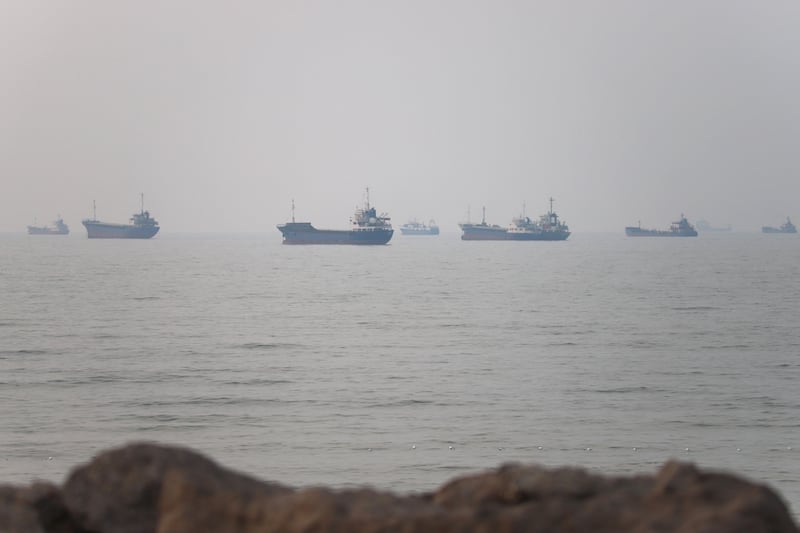 Vessels in the Strait of Hormuz.