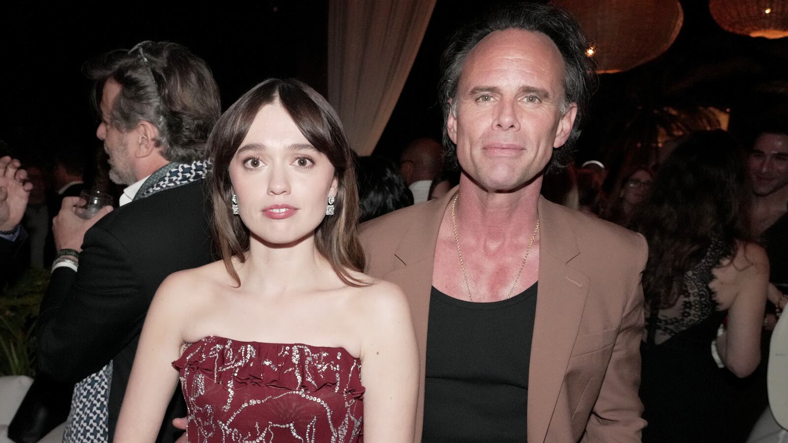 Aimee Lou Wood and Walton Goggins