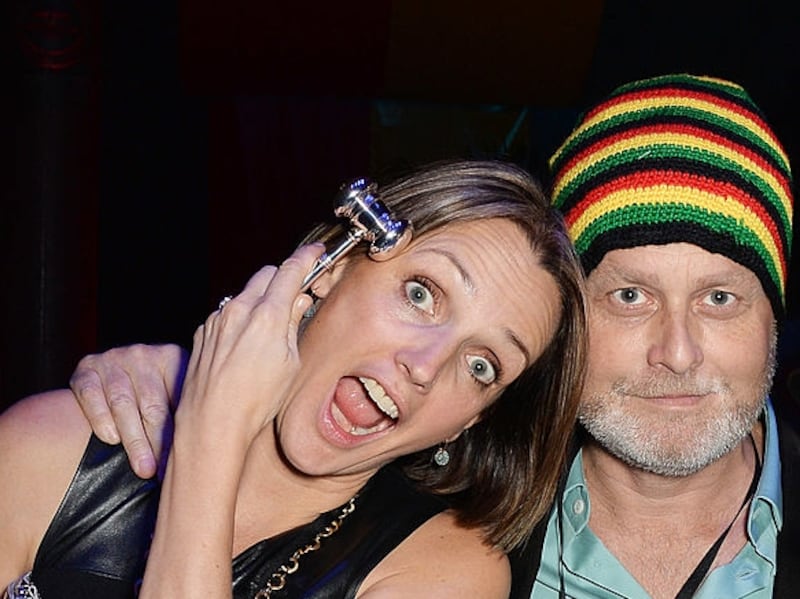 Saffron Aldridge (L) and Ian Wace attend "A Night of Reggae" hosted by Helena Bonham Carter for Save The Children UK at The Roundhouse on March 12, 2014 in London, England.  (Photo by David M. Benett/Getty Images)