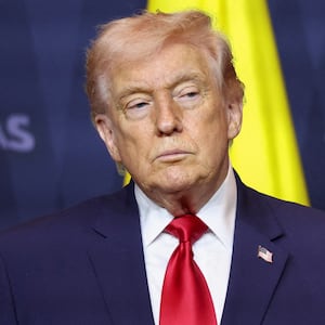 U.S. Secretary of State Marco Rubio speaks next to U.S. President Donald Trump during the "Shield of the Americas" Summit in Miami, Florida, U.S., March 7, 2026. REUTERS/Kevin Lamarque