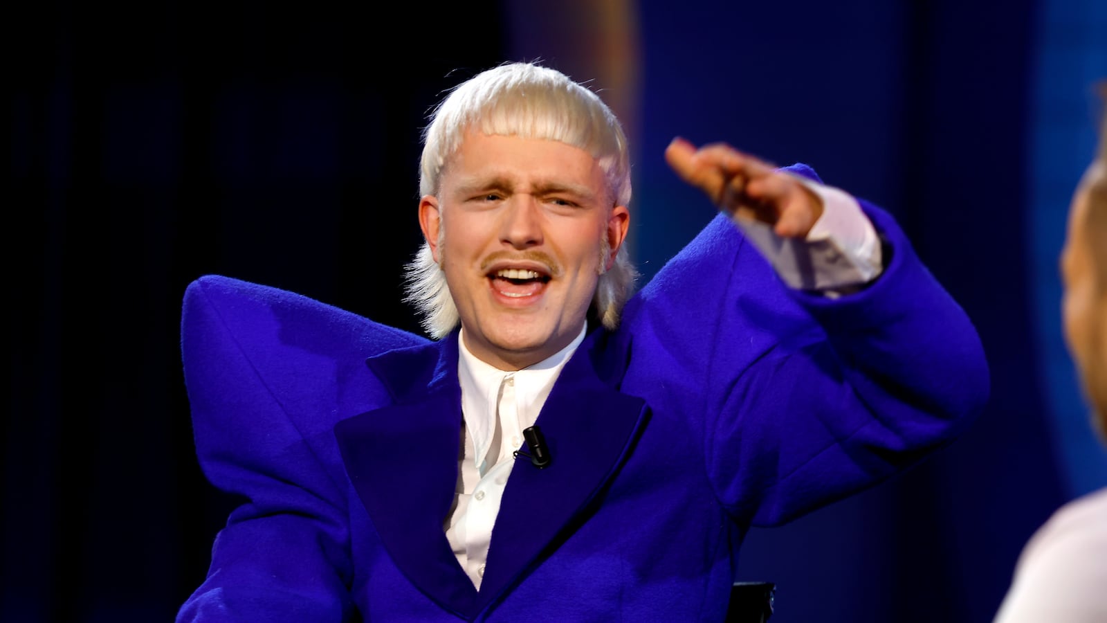 Joost Klein during Joost Klein Eurovision Songcontest's Press Presentation at Studio 4 on February 29, 2024 in Hilversum, Netherlands.