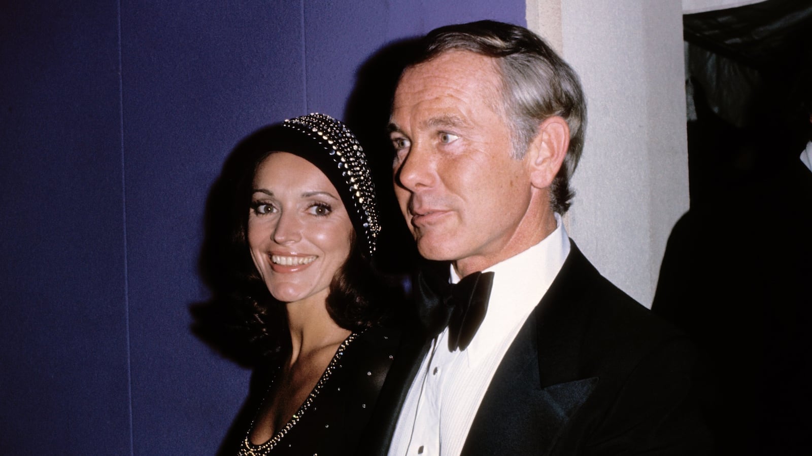 Joanna and Johnny Carson.
