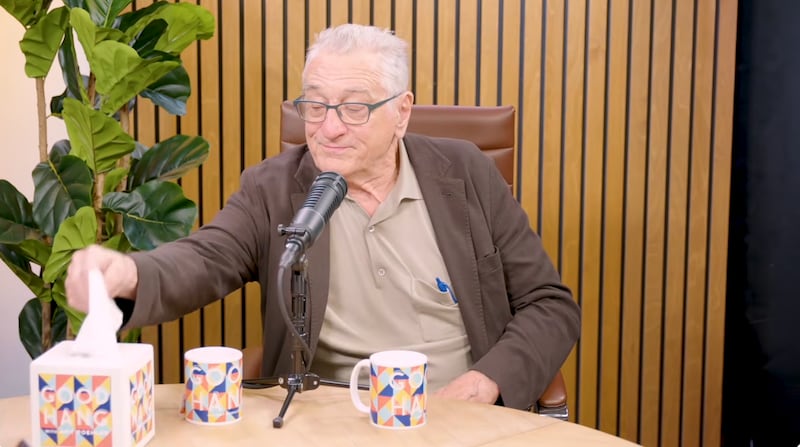 Amy Poehler was quick to provide tissues when Robert De Niro teared up on her podcast, “Good Hang.”