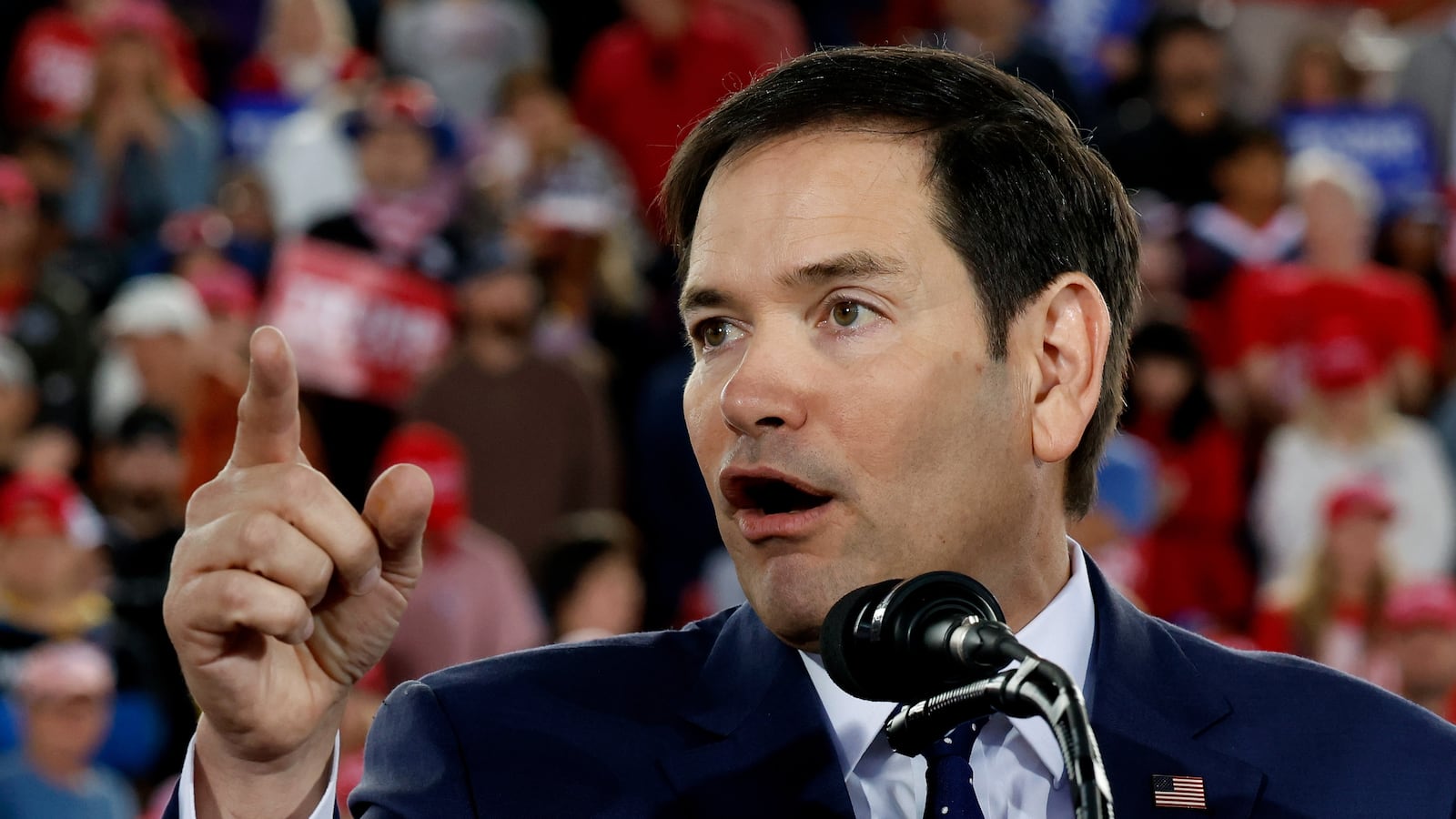 Marco Rubio speaks during a North Carolina rally in November, 2024.