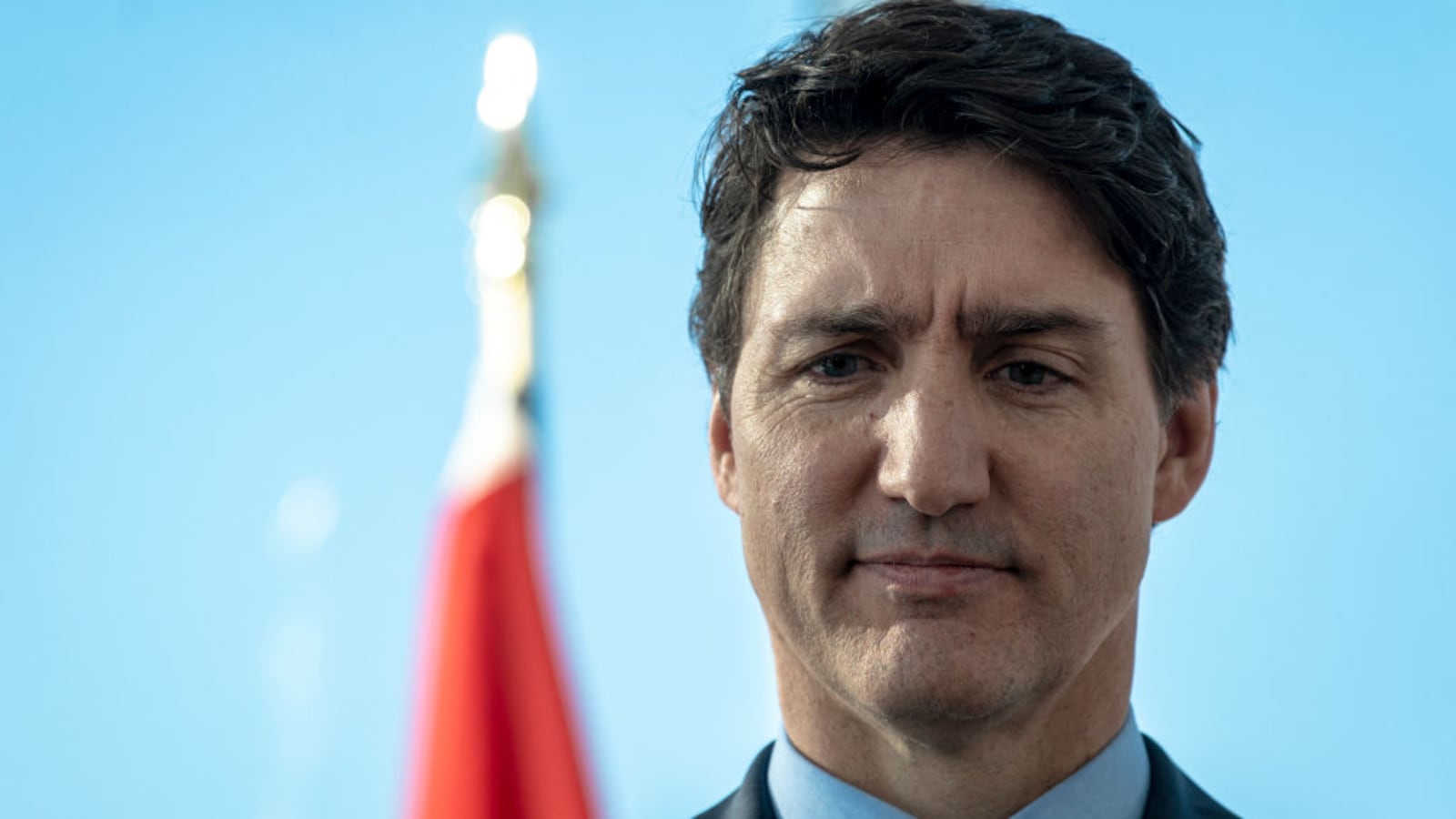 Prime Minister of Canada Justin Trudeau speaks at a press conference in the Old Port of Montreal in Montreal, Canada, on February 19, 2025.