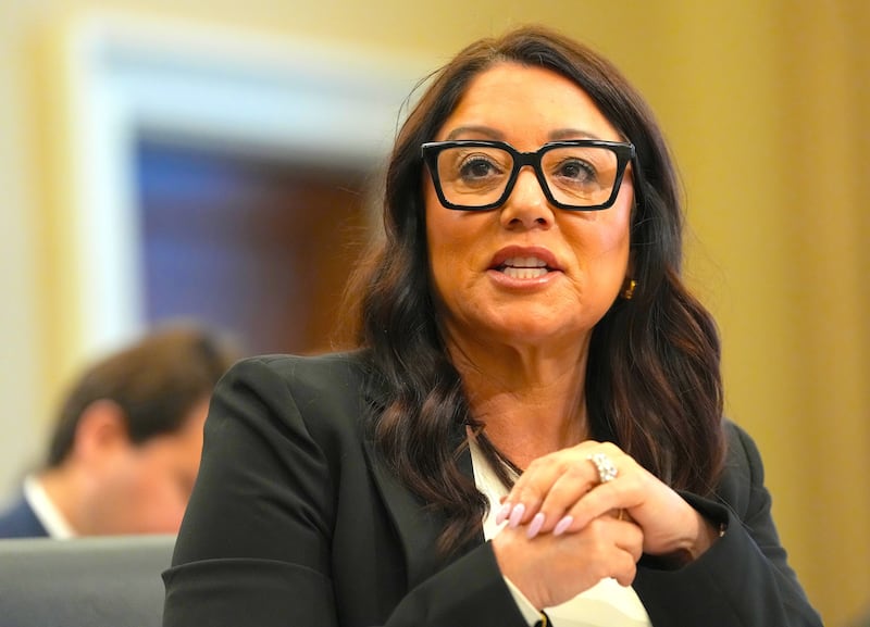 Labor Secretary Lori Chavez-DeRemer testifies before the House Appropriations Committee Subcommittee on Labor, Health and Human Services, Education, and Related Agencies in the Rayburn House Office Building on May 15, 2025 in Washington, DC.