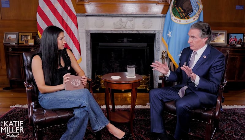 Katie Miller interviews Doug Burgum on her podcast.