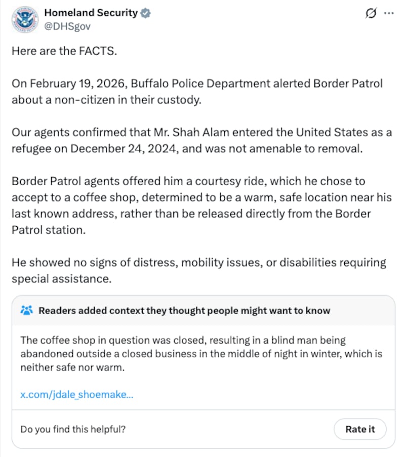 The DHS continued to push its false narrative.