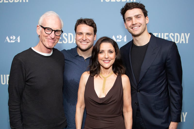 Brad Hall, Henry Hall, Julia Louis-Dreyfus and Charlie Hall