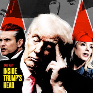 Pete Hegseth, Donald Trump, Pam Bondi and Kristi Noem.