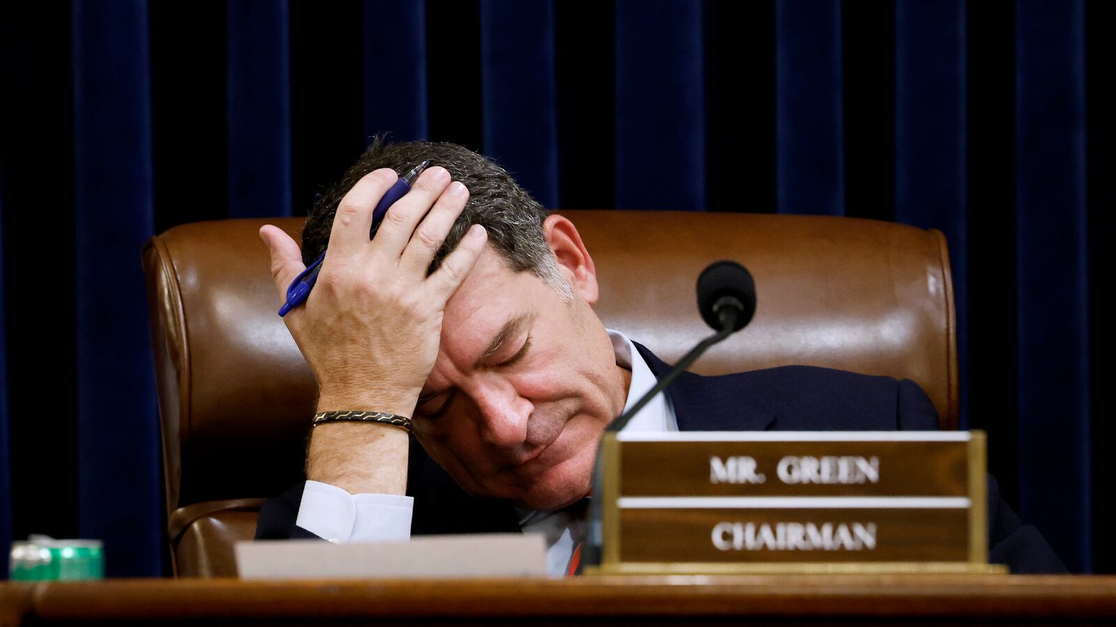 Rep. Mark Green listens during a hearing on Capitol Hill.