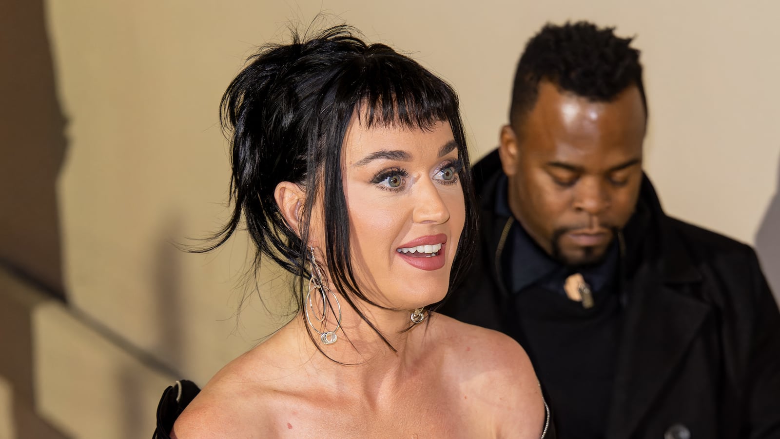 Katy Perry at Jimmy Kimmel Live! on February 12, 2024 in Los Angeles, California.