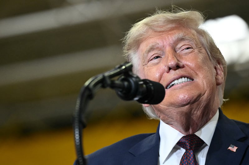 US President Donald Trump speaks during a visit to the Mack Trucks manufacturing facility in Macungie, Pennsylvania, on June 23, 2026. (Photo by Mandel NGAN / AFP via Getty Images)