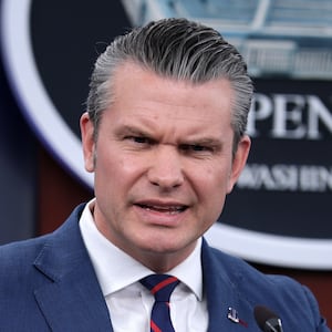 ARLINGTON, VIRGINIA - MARCH 02: U.S. Secretary of War Pete Hegseth speaks during a news conference at the Pentagon on March 2, 2026 in Arlington, Virginia. Secretary Hegseth and Chairman of the Joint Chiefs of Staff General Dan Caine held the news conference to give an update on Operation Epic Fury. (Photo by Alex Wong/Getty Images)