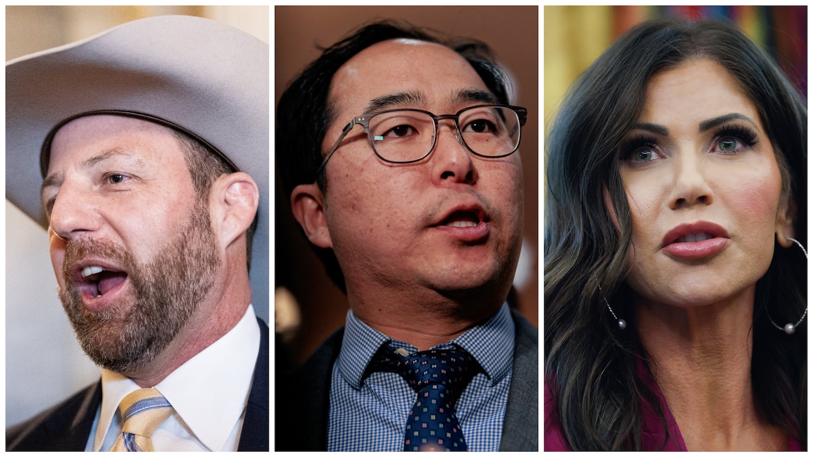 Markwayne Mullin, Andy Kim, Kristi Noem