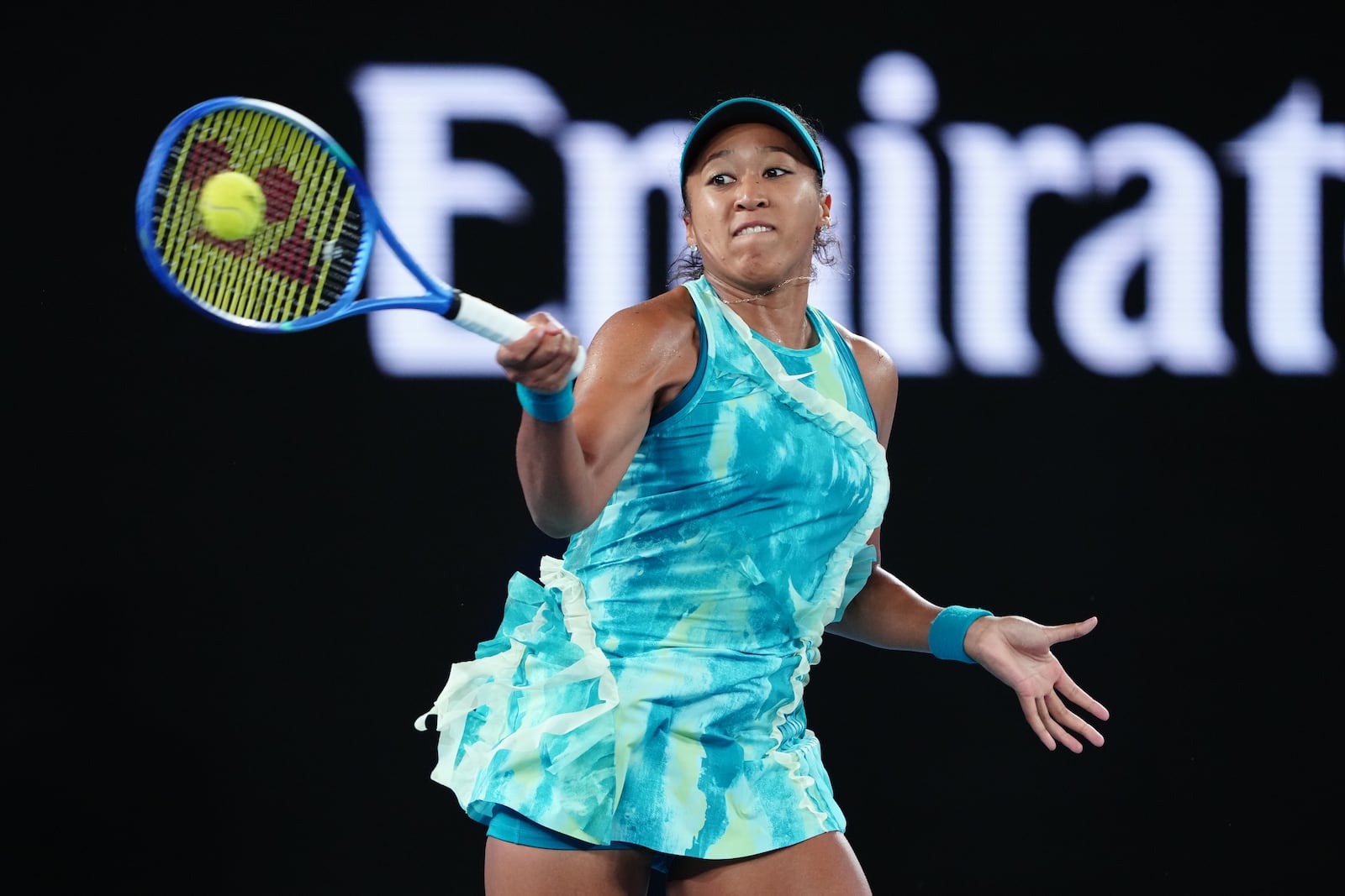 Naomi Osaka of Japan during her match against Antonia Ruzic of Croatia at the 2026 Australian Open at Melbourne Park on January 20, 2026.