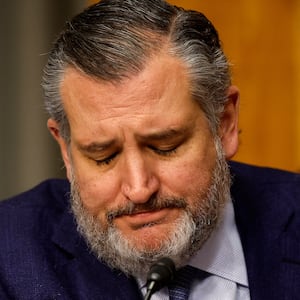 WASHINGTON, DC - JANUARY 15: U.S. Sen. Ted Cruz (R-TX) questions U.S. President-elect Donald Trump’s nominee for Secretary of State, Sen. Marco Rubio (R-FL) during his Senate Foreign Relations confirmation hearing at Dirksen Senate Office Building on January 15, 2025 in Washington, DC. Rubio, a three-term Senator and a member of the Foreign Relations Committee, has broad bipartisan support from his Senate colleagues but is expected to face questions over Trump’s plans for Greenland, U.S. relations with Russia and the safe return of Hamas-held hostages. (Photo by Kevin Dietsch/Getty Images)