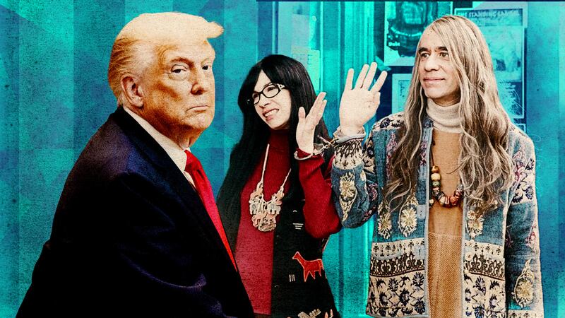 Donald Trump, Carrie Brownstein and Fred Armisen.