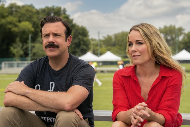 Jason Sudeikis and Andrea Anders in 'Ted Lasso'