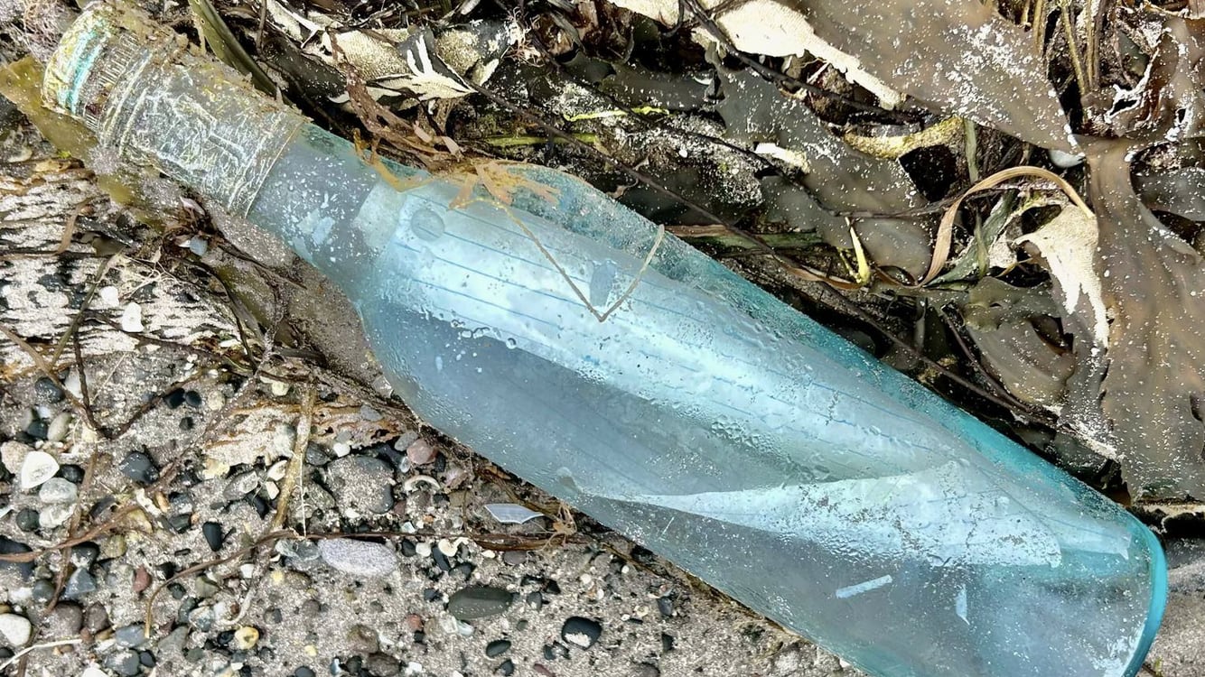 The discovered bottle.