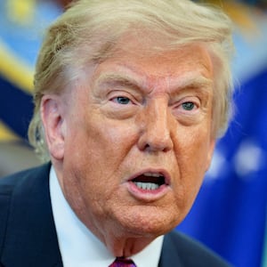 U.S. President Donald Trump speaks during an event after signing an executive order renaming Lake Ontario as Lake America in the Oval Office at the White House in Washington, D.C., U.S., August 27, 2026.