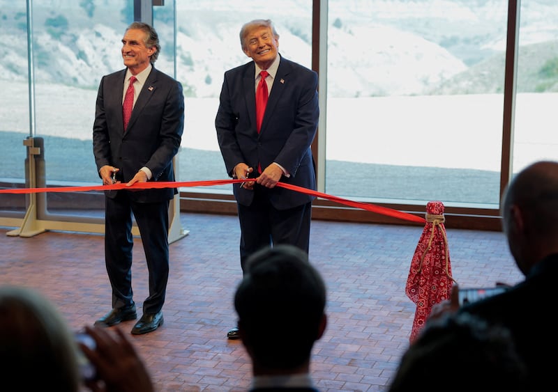 Interior Secretary Doug Burgum has echoed Trump's baseless claim of vandals damaging the Lincoln Memorial Reflecting Pool.
