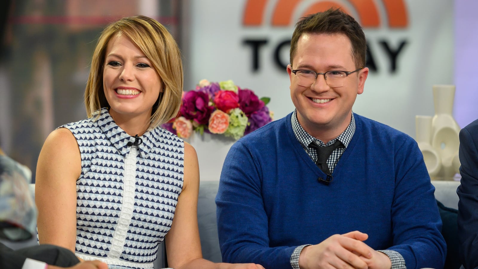 TODAY -- Pictured: Dylan Dreyer and husband Brian Fishera on Monday, April 22, 2019 -- (Photo by: Nathan Congleton/NBCU Photo Bank/NBCUniversal via Getty Images via Getty Images)