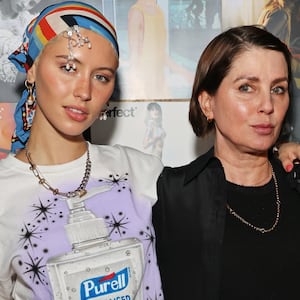 Iris Law and Sadie Frost attend screening of "The Ben Cobb Show" at Everyman Baker Street on April 20, 2022 in London, England.
