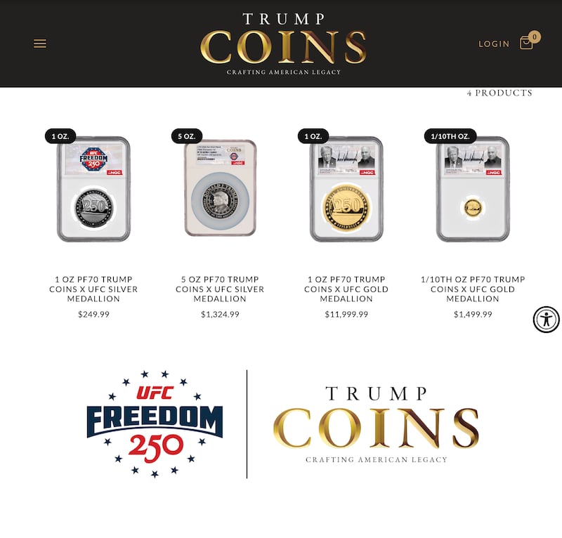 https://realtrumpcoins.com/collections/ufc-freedom-250?srsltid=AfmBOopTTw2gDk3AWa-ATLRAziGRD8CJ0v5VQ8nLu7Nkl9yOyE85GFrX