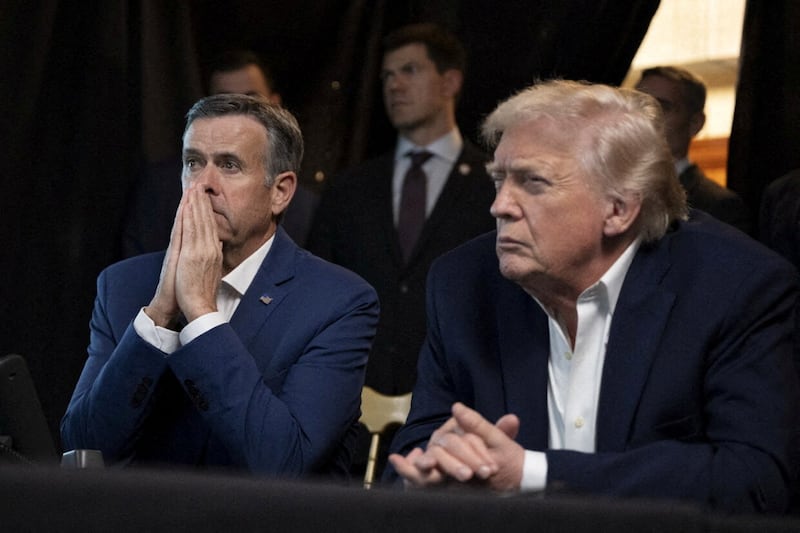 A photograph posted by U.S. President Donald Trump on his Truth Social account shows him sitting next to CIA Director John Ratcliffe as they watch the U.S. military operation in Venezuela from Trump's Mar a Lago resort, in Palm Beach, Florida, U.S., January 3, 2026. @realDonaldTrump/Handout via REUTERS THIS IMAGE HAS BEEN SUPPLIED BY A THIRD PARTY.