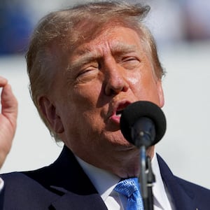 US President Donald Trump speaks during the Presidents Cup at the Medinah Country Club, in Medinah,  Illinois, US, September 27, 2026. REUTERS/Nathan Howard