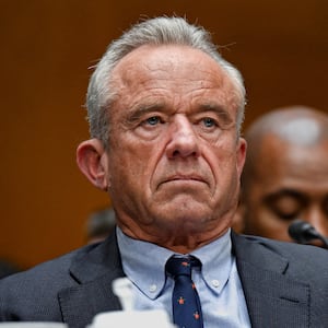 U.S. Health and Human Services (HHS) Secretary Robert F. Kennedy Jr. looks on as he testifies before a Senate Health, Education, Labor, and Pensions Committee hearing on U.S. President Donald Trump's budget request for the Department of Health and Human Services on Capitol Hill in Washington, D.C., U.S., April 22, 2026.