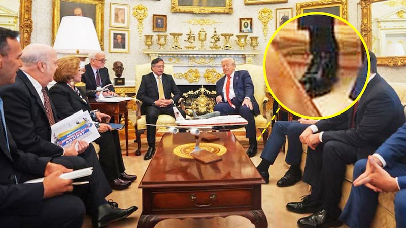 President Donald Trump meets with the Colombian Presiden Gustavo Petro during an official meeting at the Oval office in Washington D.C, on Feb. 3, 2026.