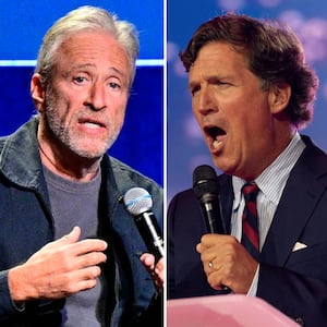 Jon Stewart and Tucker Carlson