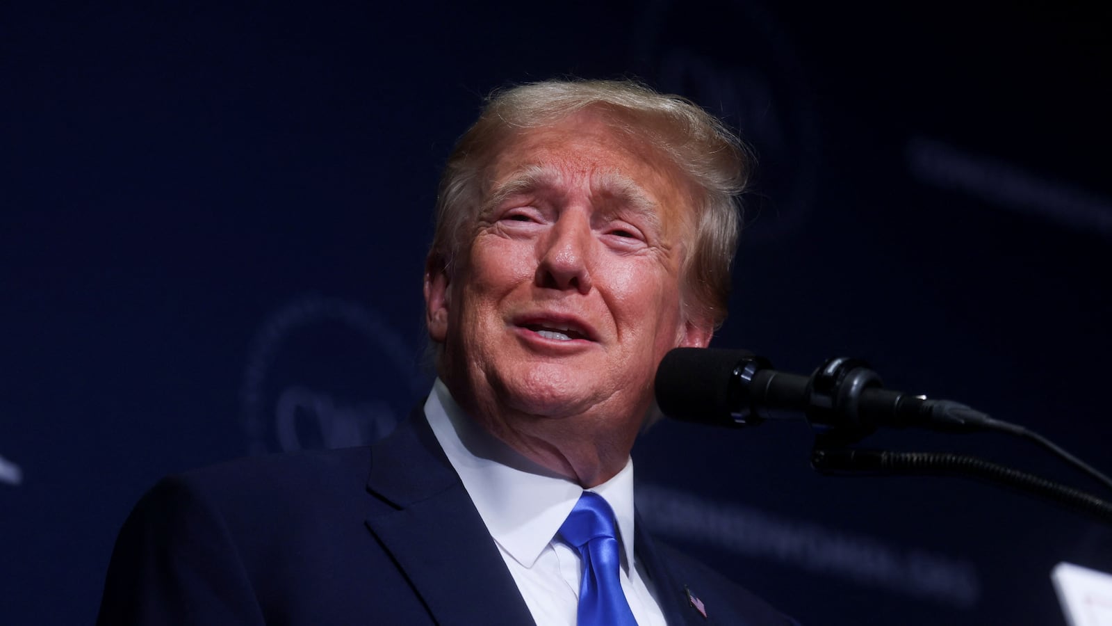 Donald Trump delivers a speech at the Concerned Women for America Legislative Action Committee’s 2023 Leadership Summit in Washington, D.C., Sept. 15, 2023.