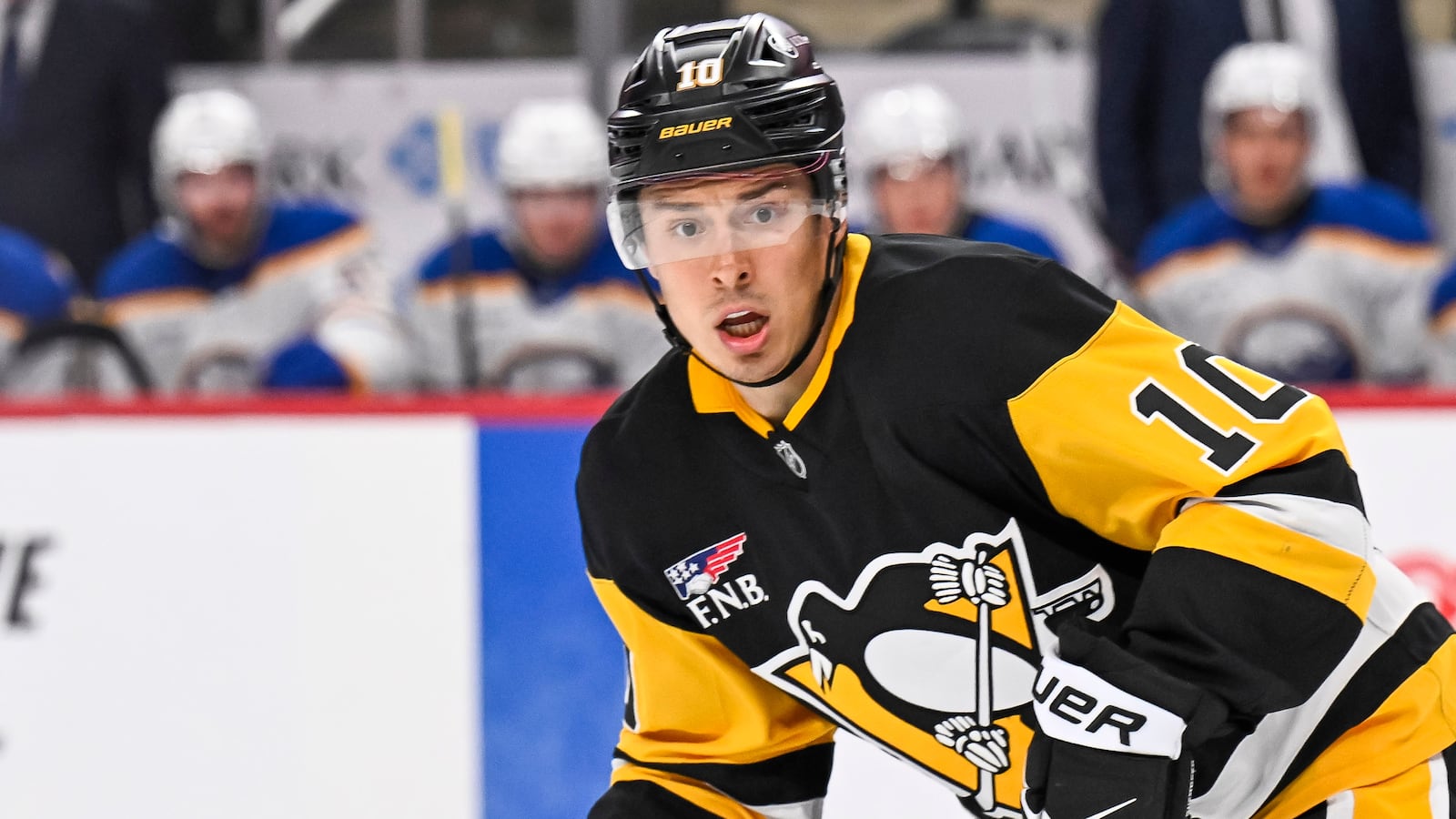 Pittsburgh Penguins forward Andrei Kuzmenko at PPG Paints Arena in Pittsburgh, PA, on September 21, 2026.