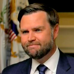 JD Vance cracked a smile when asked about his political future.