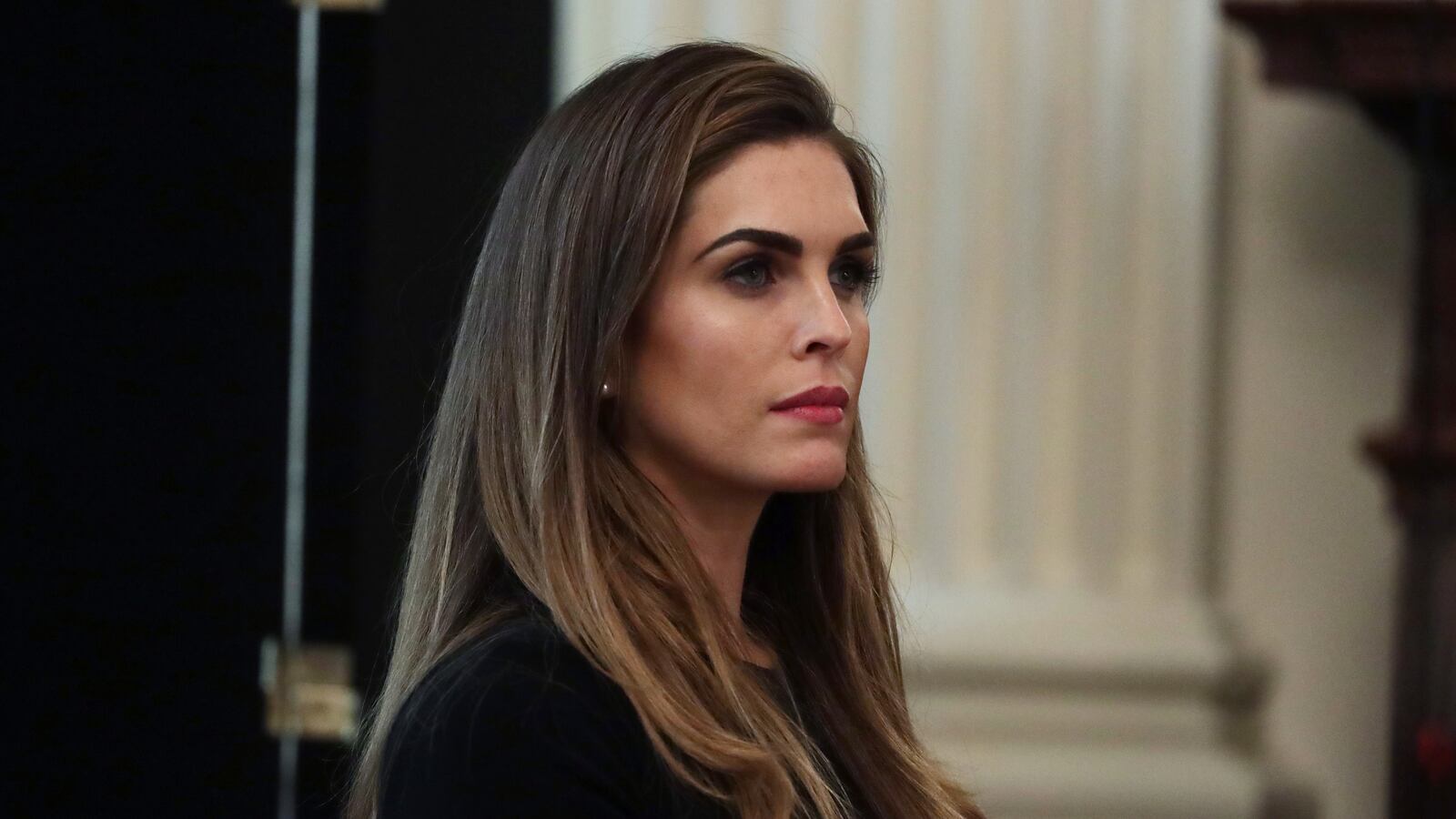 Hope Hicks attends President Trumps cabinet meeting in the East Room of the White House on May 19, 2020 in Washington, DC.