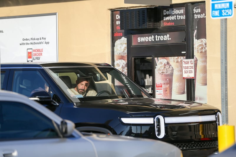 Jennifer Lopez and Ben Affleck are seen on October 20, 2023 in Los Angeles, California.
