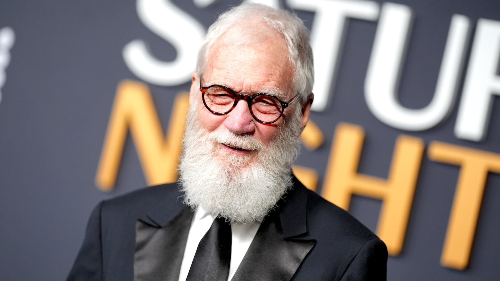David Letterman at SNL50: The Anniversary Special at 30 Rockefeller Plaza on February 16, 2025 in New York, New York.
