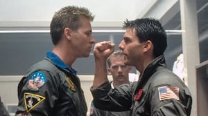 Val Kilmer and Tom Cruise in "Top Gun"