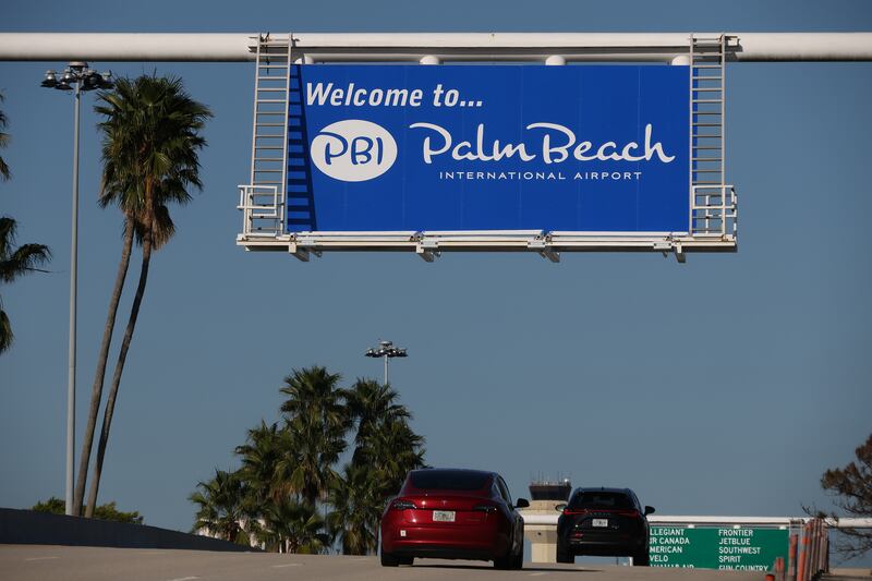 The Palm Beach International Airport is shown in West Palm Beach on Tuesday, Feb. 10, 2026. (Joe Cavaretta/South Florida Sun Sentinel/Tribune News Service via Getty Images)
