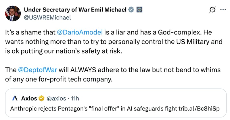 The first in a barrage of tweets from Michael.