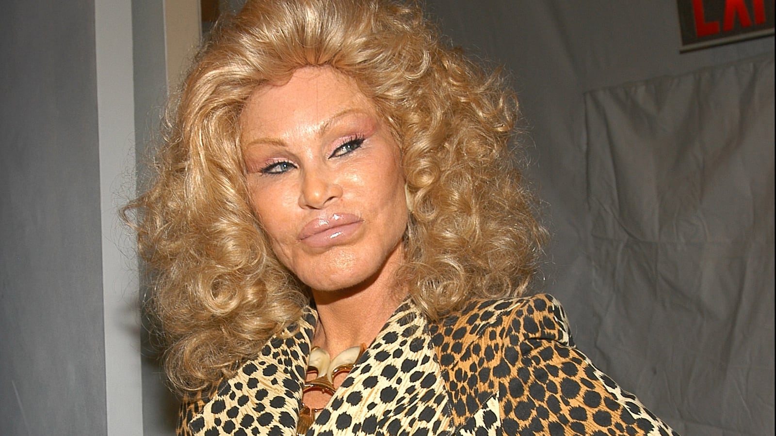 Jocelyn Wildenstein at attends a runway show during New York Fashion Week in New York City on September 11, 2004.